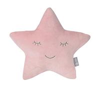 roba Cuddly Cushion in Star Shape, Style, Fluffy Decorative Cushion for Baby and Children's Room, for Girls and Boys, Pink