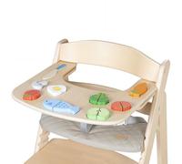 roba Eating Tray with Play Elements - Suitable for High Chair Sit Up Flex - Includes 9 Play Elements - from 6 Months - Natural Wood