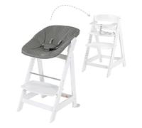 roba Highchair, Born Up Click - Complete Set 2 in 1 with Attachment - for Children from 0 Months - Color White-Grey