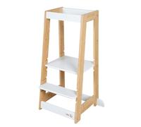 roba Learning Tower Made of Wood - Bicolor - Safe Step Stool for Kids - Ideal as a Kitchen Helper - Supports up to 80 kg - FSC®-Certified Bamboo