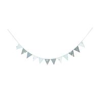 Roba Little Stars Bunting 12 Flags (2 m), Chain Length 3m Baby Room & Nursery Decor Grey/White