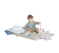 roba Luxe Play Mat - 78 x 100 cm - Accessory for roba Climbing Triangle & Indoor Climbing Tower - Comfortable/Easy-to-Clean Crawling Mat - Beige/Light Grey