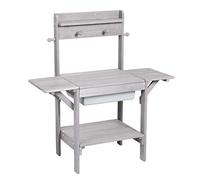 roba Midi mud Kitchen, Children's Outdoor Play Kitchen (Gray, Unisex Babies) Including Plastic Play Tub, Shelves, Hooks & Storage