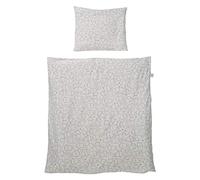 roba Miffy Baby Bed Linen, 80 x 80 cm, Bed Linen Set for Baby Cot and Side Cot, Rabbit Motif, Duvet Cover 80 x 80 cm and Pillowcase 40 x 35 cm, Grey