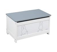 roba Miffy Wooden Toy Chest, toy chest for children with hinged seat and damping mechanism, chest bench for the children's room, white children's chest bench for boys and girls