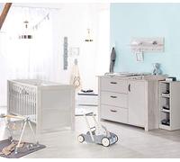 roba 'Mila' Children's Bedroom Set Including Cot/Cot Bed 70 x 140 cm and Changing Table - Grey