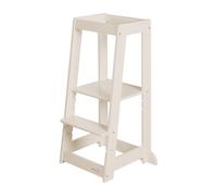 roba Montessori Learning Tower "Monti Step" - Secure Step Stool for Kids - Ideal as a Kitchen Helper - Load Capacity up to 80 kg - FSC®-Certified Wood - Cashmere/Beige