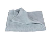 roba Lil Planet Organic Baby Blanket 80 x 80 cm - 100% Cotton GOTS and Oeko-TEX Certified - Knitted Look - Sky Blue