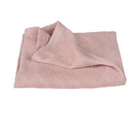 roba Organic Cotton Blanket Lil Planet - GOTS-Certified Cotton Blanket with Knit-Effect 80 x 80 cm - Pink/Mauve