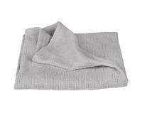 roba Organic Cotton Blanket Lil Planet - GOTS-Certified Cotton Blanket With Knit-Effect 80 x 80 cm - Silver Grey