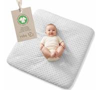 roba Lil Planet Fitted Changing Pad Cover 85 x 75 cm - Washable - Organic Cotton Jersey - Oeko-TEX® and GOTS Certified - Silver Grey/Terry Dots Design