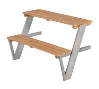 roba Playhouse Picnic Extension - Table and Bench Extension Set for Outdoor Playhouse Accessories - Suitable for Children from 18 Months - Weather Resistant Wooden Set - Multicolour