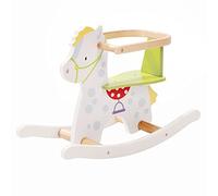 roba Plush Rocking Horse "kleiner Racker" - Upholstered Rocking Horse for Small Children - Rocking Toy With Removable Protective Bar - Multicoloured
