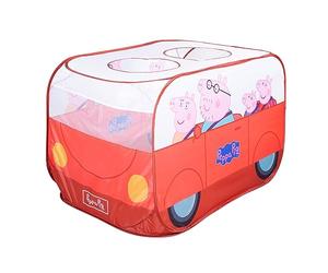 roba Pop-Up Play Tent 'Peppa Pig', Car-Shaped Tent, with Automatic Folding Function, for Indoor and Outdoor use, red...