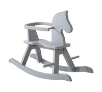 roba Rocking Horse, Rocking Animal Solid Wood grey lacquered, grows with child with removable safety ring