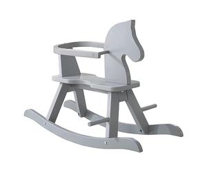 roba Rocking Horse, Rocking Animal Solid Wood grey lacquered, grows with child with removable safety ring