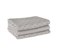 roba Set of 3 Lil Planet Organic Cotton Cloth Diapers - Reusable Diapers - 80 x 80 cm - GOTS and Oeko-TEX Certified - Silver Grey