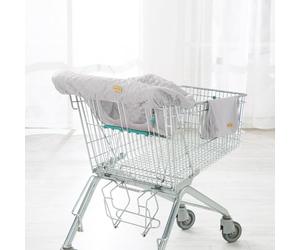 roba Shopping Cart Cover 'roba Style' incl. Carrying Backpack - Padded Protective Cover for Babies & Toddlers - Universal Fit - Light Grey