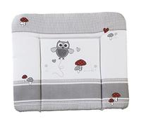 roba Soft Changing Mat 'Adam & Eule' - Soft Nappy Changing Pad - Pu-Coated Diaper Changing Cushion 85 x 75 cm (Grey)