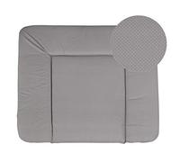roba Soft Changing Mat 'Dotty' - Soft Nappy Changing Pad - Pu-Coated Diaper Changing Cushion 85 x 75 cm (Grey)