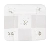 roba Soft Changing Mat 'Fox & Bunny' - Soft Nappy Changing Pad - Pu-Coated Diaper Changing Cushion 85 x 75 cm (Taupe)