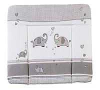 roba Soft Changing Mat 'Jumbo Twins' - Soft Nappy Changing Pad - Pu-Coated Diaper Changing Cushion 85 x 75 cm (Grey)