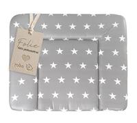 roba Soft Changing Mat 'Little Stars' - Soft Nappy Changing Pad - Pu-Coated Diaper Changing Cushion - Phthalate-Free 85 x 75 cm (Grey)
