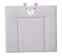 roba Soft Changing mat roba Style - 85 x 75 cm - Washable Changing Table Cover - Baby Changing pad with Bear Motif - Lil Cutie Sammy - Silver Grey