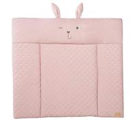 roba Soft Changing mat roba Style - 85 x 75 cm - Washable Changing Table Cover - Baby Changing pad with Rabbit Motif - Lil Cutie Lily - Pink