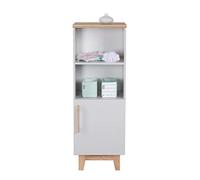 roba Standing Shelf 'Caro', Light Gray, Wooden Shelf for Nursery and Children's Room with Soft Close Technique