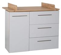 Roba Tobi Combi Cot Adjustable Height with 3 Slip-On Rungs and a Surface of 70 x 140 cm, Cot Convertible to Junior Bed