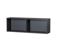 roba Universal Wall Shelf - 2 Compartments - Anthracite - for Above The Changing Table or as Bookshelf - Dimensions: H 29 x W 90 x D 20cm