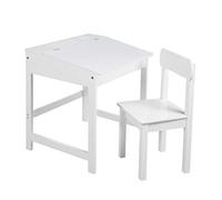 roba Wooden Children's School Desk with Chair - Openable Desk with Soft-Close Hinges and Grooved Pencil Sloth