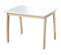roba Wooden Children's Table - Small Table Made of Solid Wood and MDF - 51 x 67.5 x 50 cm (White)