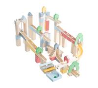 roba Wooden Marble Run - 60 Pieces with 20-Piece Landscape Building Supplement - Marble Track with Sound Effects and 11 Marbles - Children's Toy for Ages 3 and Up