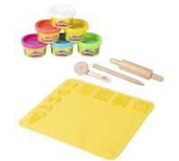 roba x Play-Doh Sustainable Play Set - 3D Creative Mat, FSC-Certified Wooden Tools, 6 Cans of Dough - Educational Value - Great Gift for Children Aged 3 and Up