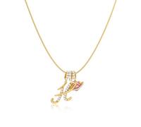 Robaice 14K Gold Plated Initial Necklace for Women, Pink Planet Heart Letter Pendant with Round Herringbone Chain, Non-Tarnish Jewelry Gifts, 16'' + 2'' extender, Metal, No Gemstone