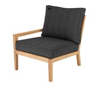 robalt wooden left end module chair with cushions in natural