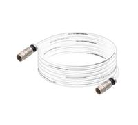 ROBAUN 0.2M-30M RG6 Patch Cable 75 Ohm Coaxial Cable With F Connector Audio Video TV Digital Cable Antenna Internet And Satellite(Bianco,0.29m)