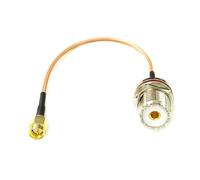 ROBAUN SMA Male Plug Switch SMA N TNC BNC UHF MCX MMCX Female Jack Pigtail Cable RG316 For Wireless Modem(SMA-UHF Bulkhead,15cm)