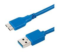 ROBAUN USB 3.0 Type A To USB3.0 Micro B Male Adapter Cable Data Sync Cable Cord Compatible With External Hard Drive Disk HDD Hard Drive Cable(Blue 50cm)