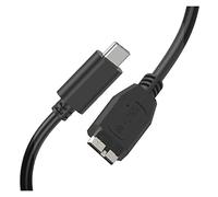 ROBAUN USB C To Micro B Cable USB 3.0 Type C 5Gbps Data Connector Adapter Compatible With Hard Drive PC Type C Charger Camera Disk Cord(2m,Svart)