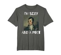 Robbie Burns T Shirt for Burns Night Party or Hogmanay T-Shirt, Men's Big and Tall, Asphalt Grey, 2X Tall