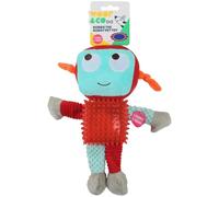 Robbie the Robot Pet Toy - Red - Listen to It Crinkle and Squeak Whilst Your Dog Plays - This Pet Toy Makes Playtime Fun