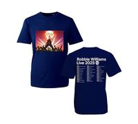 Robbie William Live Concert T-Shirt - Super Star 2025 RW Fans Tee Pop Rock Music Unisex for Adults and Kids (Navy, M Years)