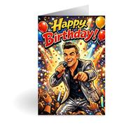 Robbie Williams Birthday Card - Code 75 Large Greeting Card for Music Fans - Concert Style Design - Happy Birthday Card with Envelope