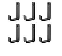 Robe & Towel Hook 6 Pack of Heavy Duty Steel Essential Hooks for Modern Urban Country General Decor Bathroom Kitchen Garage Home as Wall Hangers