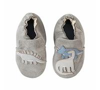 Robeez Baby Boys Soft Soles Slip-Resistant Crib Shoes Slippers for Infant and Toddler, Ramsey Grey, 18-24 Months
