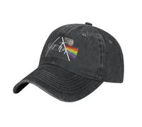 ROBEIUO Vintage Washed Denim Baseball Cap Floyd The Rainbow Triangle brit Cowboy Hat Hard hat Golf Wear Bobble Hat Golf Men Women