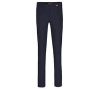 Robell Style Marie Women's High Waist Fabric Trousers Power Stretch Bengaline Fabric Trousers with Slit at The Hem, Please Order One Size Smaller Black
